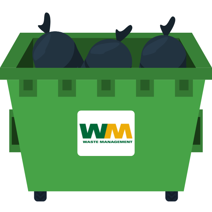 A Waste Management dumpster.