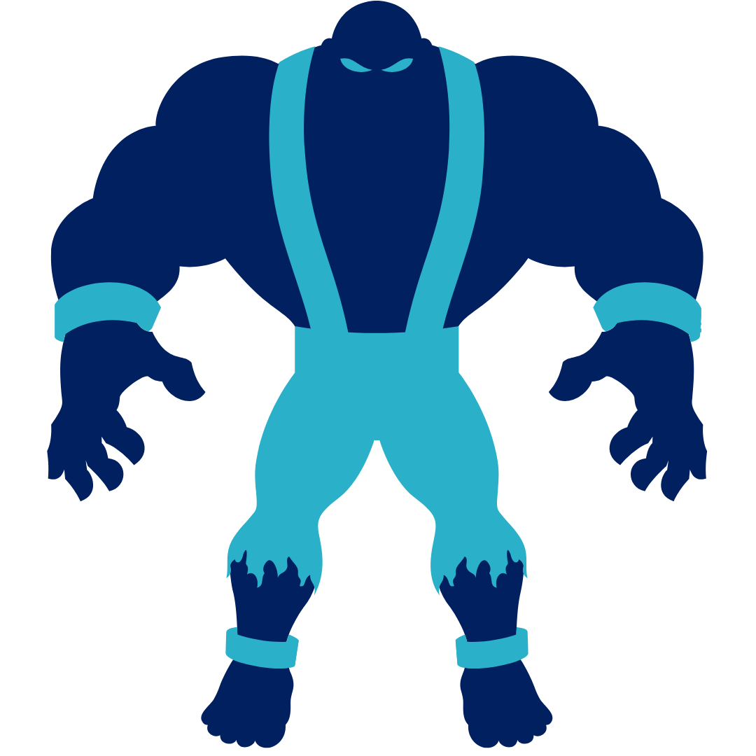 A hulking brute of a supervillain wearing suspenders.