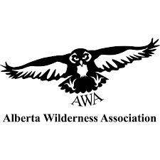 An owl with its wings outstretched, the logo of the Alberta Wilderness Association