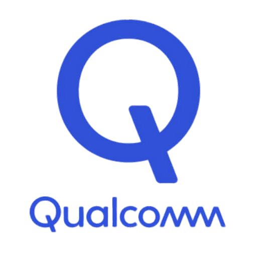 Qualcomm's logo: A big blue Q with the name of the company underneath.